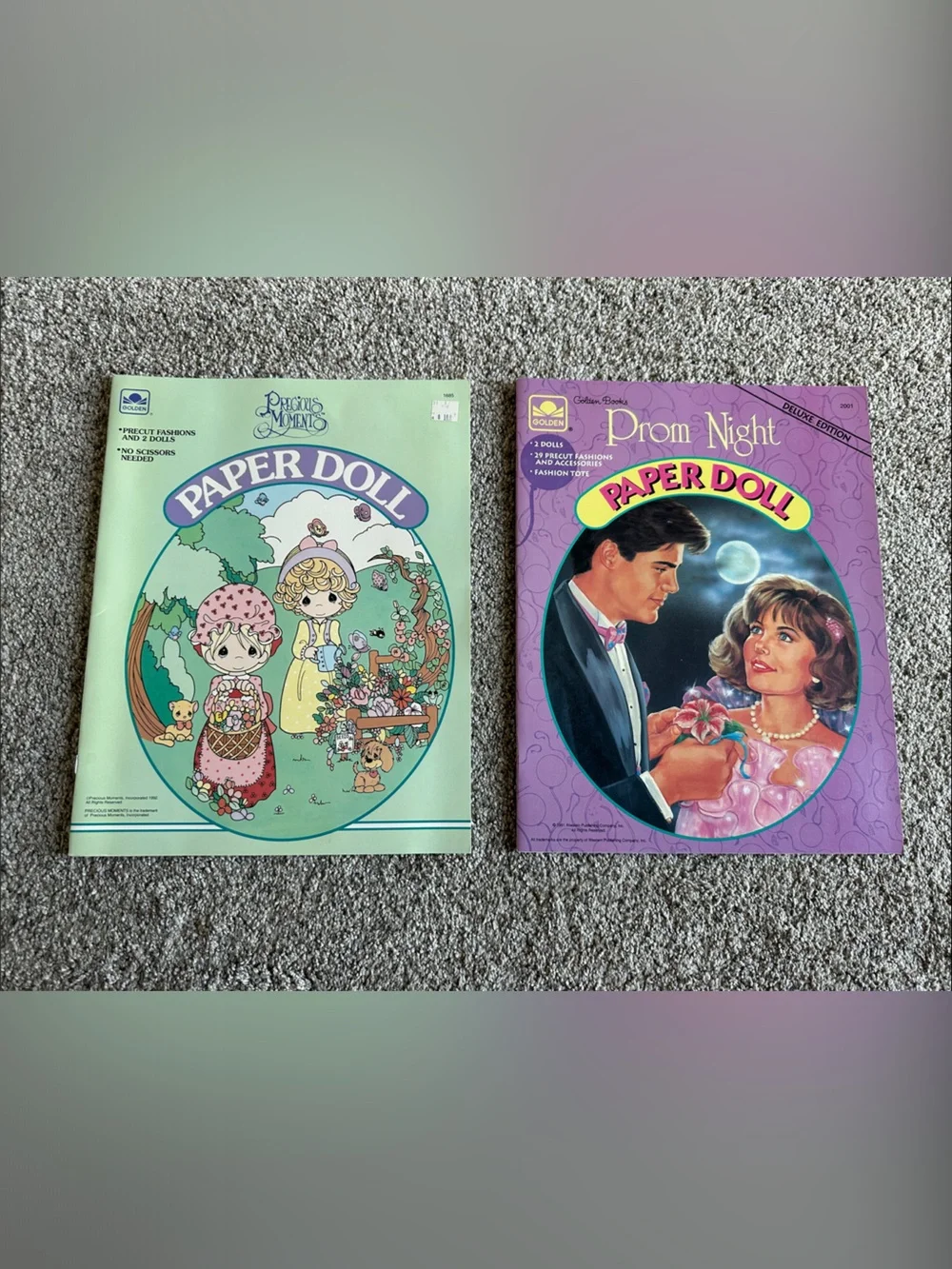 Paper Doll Activity Books - Mint Green & Purple Covers